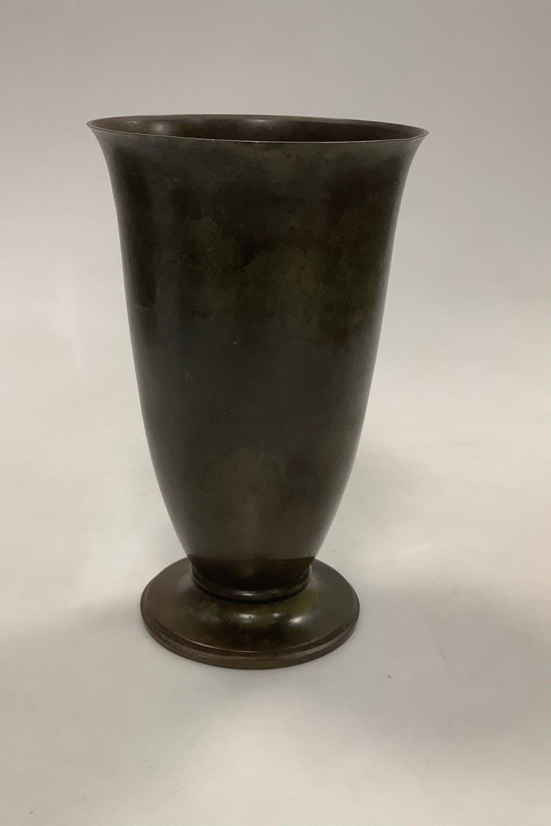 Stor Bronze Vase fra Ægte Ildfast 21cm - Danam Antik