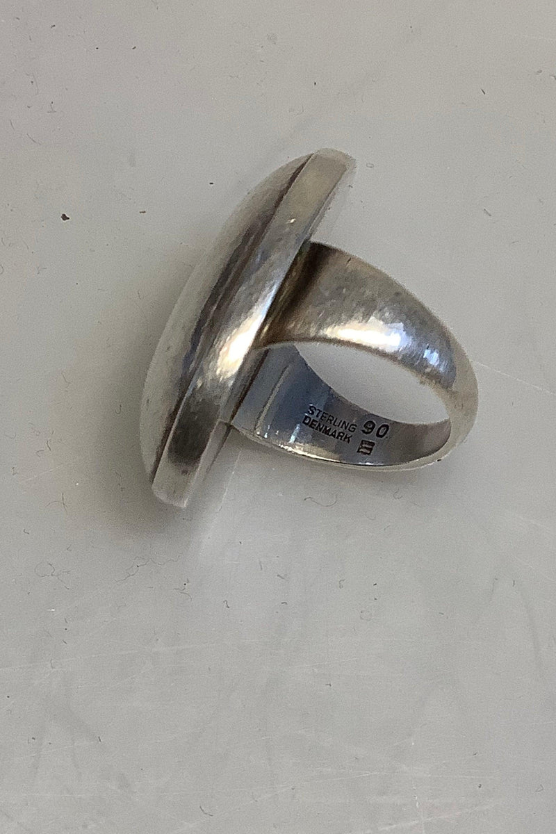 Georg Jensen Sterling Sølv Ring No 90 B Sølvsten - Danam Antik