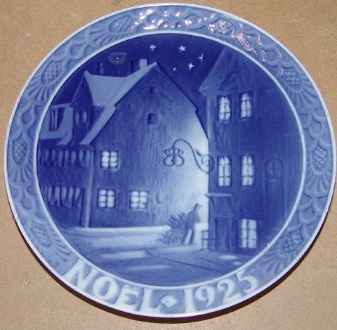 Royal Copenhagen Juleplatte fra 1925 med Fransk indskription "Noel" - Danam Antik