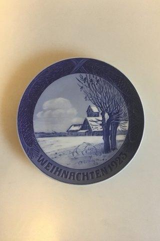 Royal Copenhagen Juleplatte fra 1923 med Tysk indskription "Weihnachten" - Danam Antik