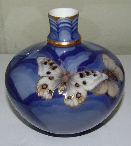 Bing & Grøndahl Unika Art Nouveau Vase af K. Bussinius og guld af Theodor Larsen - Danam Antik