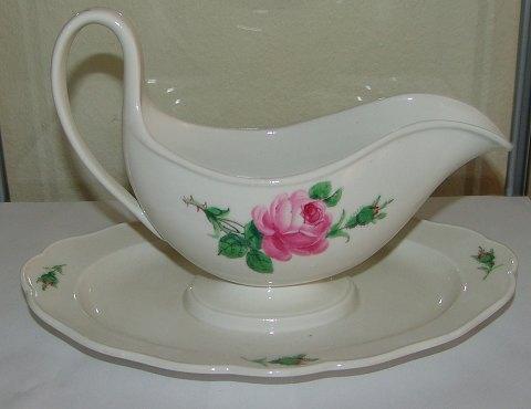 Meissen Porcelæn Sovseskål med underskål Rose Design - Danam Antik