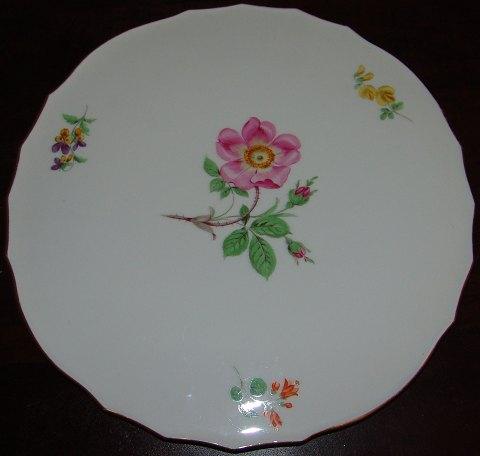 Meissen Porcelæn Stort Rundt Serveringsfad med Rose Design - Danam Antik