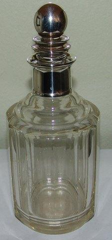 Georg Jensen Sterling Sølv flaskeprop No 206 with glas Karaffel - Danam Antik