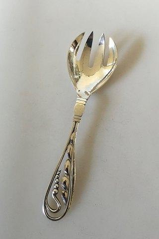 Georg Jensen Sterling Sølv Ornamental Serveringsgaffel No 42 - Danam Antik