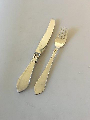 Georg Jensen Sterling Sølv Antik Barnekniv og Gaffel - Danam Antik