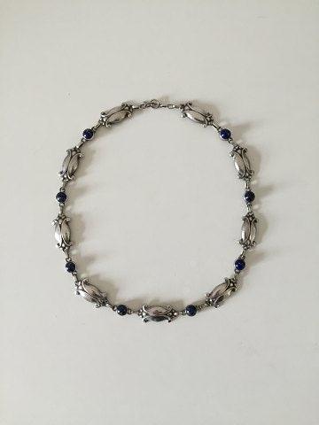 Georg Jensen Sterling Sølv Halskæde med Lapis Lazuli No 15 - Danam Antik