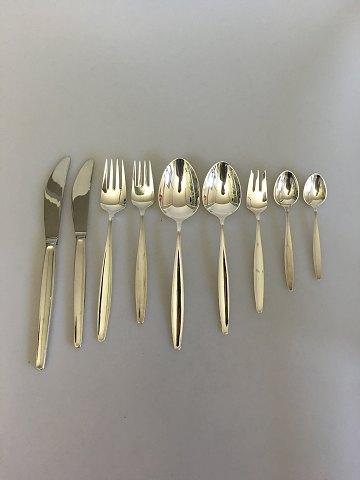 Georg Jensen Sterling Sølv 'Cypress' Bestik Sæt af 108 dele til 12 pers. - Danam Antik