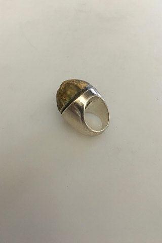 Unika Sterling Sølv Ring med Forstenet Søpindsvin - Danam Antik