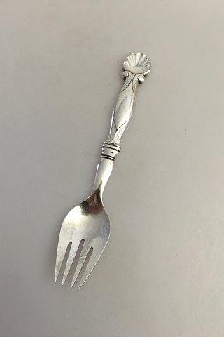 Georg Jensen Sterling Sølv Ornamental Serveringsgaffel No 102 - Danam Antik