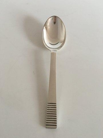 Georg Jensen Sterling Sølv Relief Stor Spiseske No 001A - Danam Antik