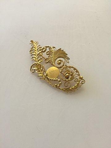 Georg Jensen 18K guld Broche No 53 fra 1933-1944 - Danam Antik