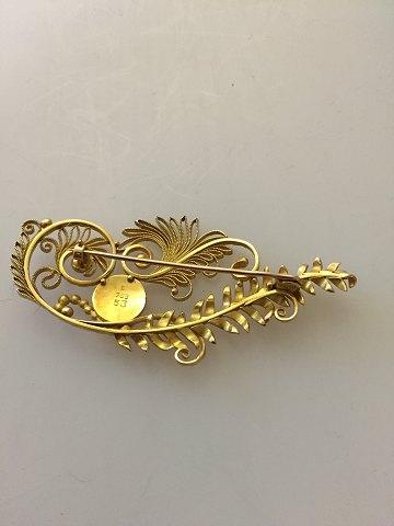 Georg Jensen 18K guld Broche No 53 fra 1933-1944 - Danam Antik