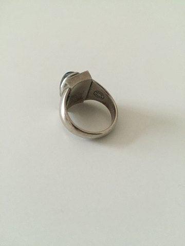 Georg Jensen Sterling Sølv ring med Hæmatit No 84B - Danam Antik