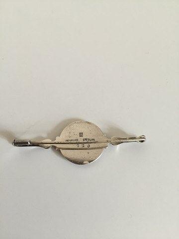 Georg Jensen Sterling Sølv Broche med vikingeskib No 220 - Danam Antik