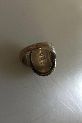 Georg Jensen Sterling Sølv Ring No 46A med Hæmatit Sten - Danam Antik