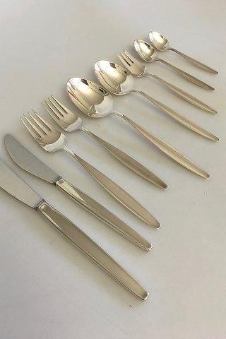 Georg Jensen Sterling Sølv 'Cypress' Bestik Sæt af 108 dele til 12 pers. - Danam Antik