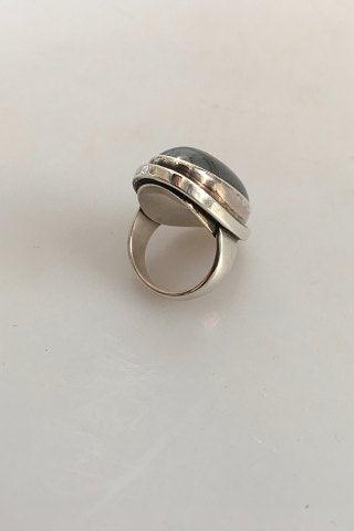 Georg Jensen Sterling Sølv Ring No 46E prydet med Hæmatit - Danam Antik