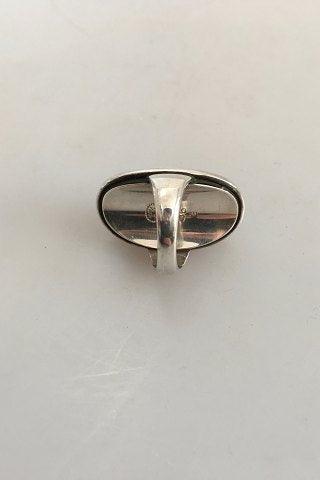 Georg Jensen Sterling Sølv Ring No 46E prydet med Hæmatit - Danam Antik