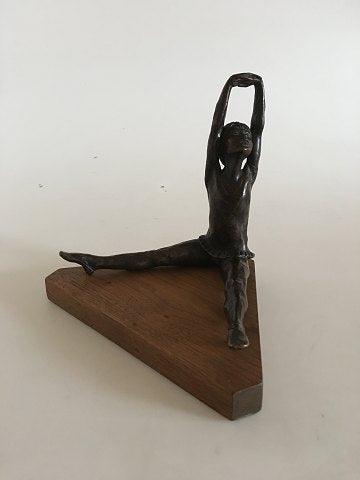 Royal Copenhagen S. G-Kelsey Bronze Figurine af Udstrækkende Balletdanserinde - Danam Antik