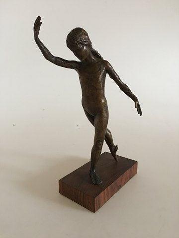 Royal Copenhagen S. G-Kelsey Bronze Figurine af Balletdanserinde - Danam Antik