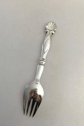 Georg Jensen Sterling Sølv Ornamental Serveringsgaffel No 102 - Danam Antik