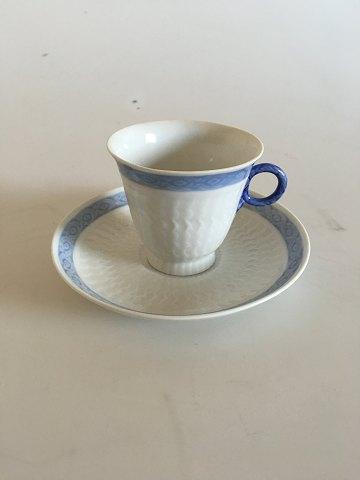 Royal Copenhagen Blå Vifte Kaffekop og Underkop No 11538 - Danam Antik