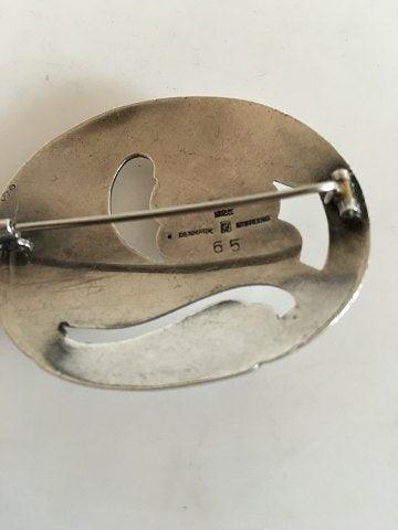 Georg Jensen Sterling Sølv Broche No 65 - Danam Antik