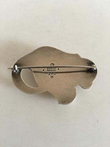 Georg Jensen Sterling Sølv Broche No 100B - Danam Antik