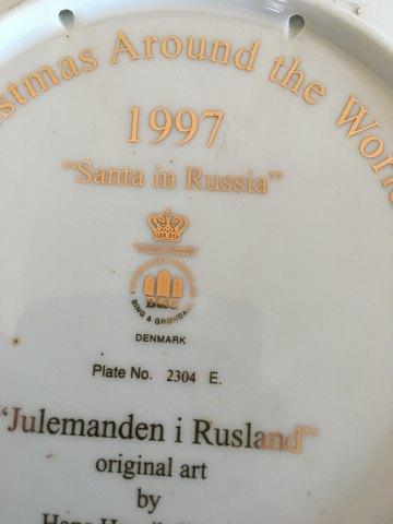 Bing & Grøndahl Christmas Around the World 1997 Platte "Julemanden i Rusland" - Danam Antik