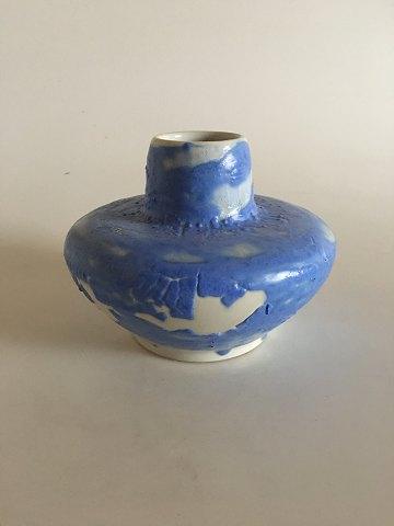 Rørstrand Art Nouveau Vase Krystal Glasur i blå - Danam Antik