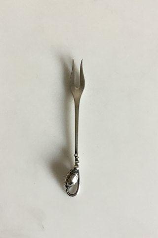 Georg Jensen Sterling Sølv Magnolia Lille serveringsgaffel No 48 - Danam Antik