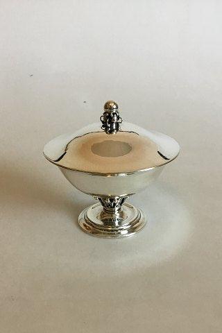 Georg Jensen Sterling Sølv Skål med låg No 180A - Danam Antik