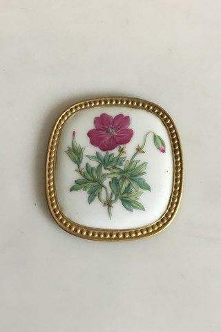 Royal Copenhagen Flora Broche / Vedhæng i Porcelæn - Danam Antik