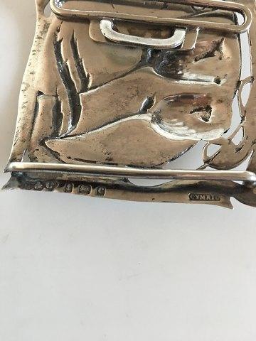 Arts & Crafts Bæltespænde med Engelske Sølv Stempler - Danam Antik