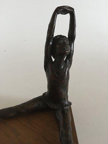 Royal Copenhagen S. G-Kelsey Bronze Figurine af Udstrækkende Balletdanserinde - Danam Antik