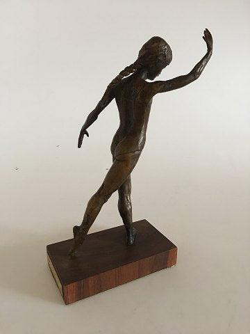 Royal Copenhagen S. G-Kelsey Bronze Figurine af Balletdanserinde - Danam Antik