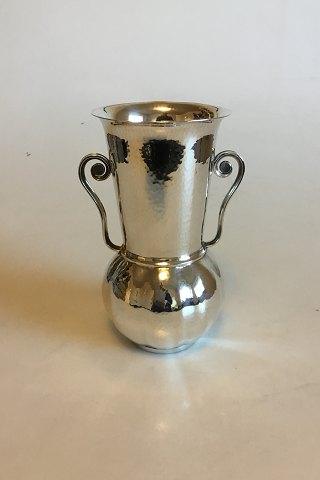 Georg Jensen Sterling Sølv Vase med to hanke No 521 - Danam Antik