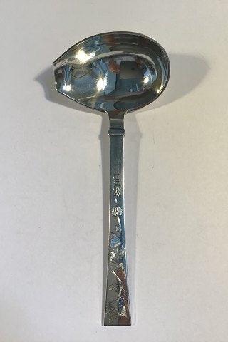 Hans Hansen Arvesølv 12 m gravering Sterling Sølv Sauceske L 17.5 cm - Danam Antik