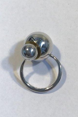 Georg Jensen Sterling Sølv Ring med 18k guld. No 509 - Cave Jacqueline Rabun - Danam Antik