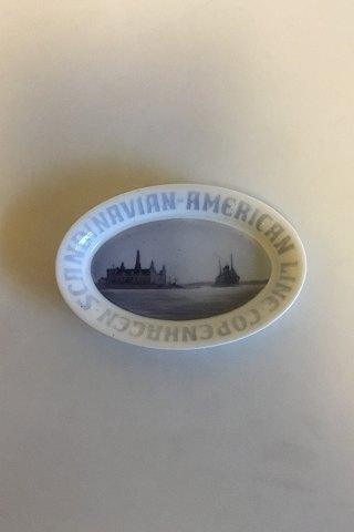 Royal Copenhagen Mindeskål Scandianvian American Line Copenhagen skål / Platte - Danam Antik