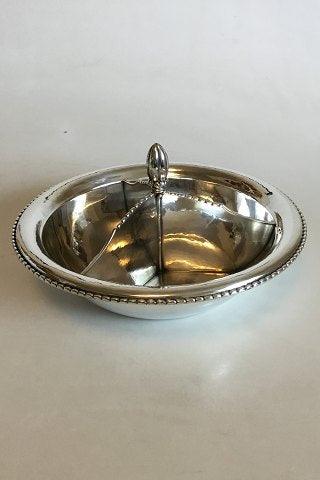 Georg Jensen Sterling Sølv Skål med fast tredeling No 290 - Danam Antik