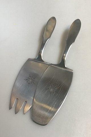 Georg Jensen Stainless Mitra Mat Fiskeserveringssæt - Danam Antik