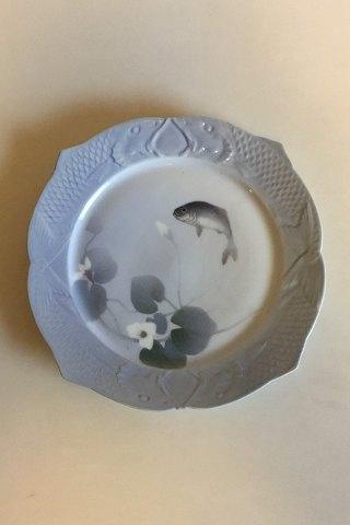 Royal Copenhagen Art Nouveau Tallerken med Fiskekant No 123 - Danam Antik