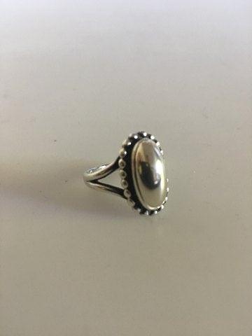 Georg Jensen Sterling Sølv Ring No 9 med Sølvsten - Danam Antik