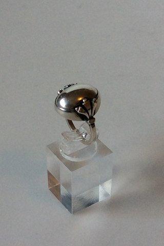 Georg Jensen Sterling Sølv Ring med sølv sten No 51 - Danam Antik