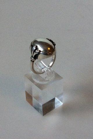 Georg Jensen Sterling Sølv Ring med sølv sten No 51 - Danam Antik