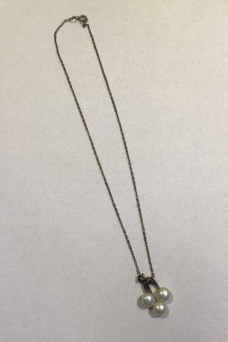 Lund Sterling Sølvkæde med perlevedhæng - Danam Antik