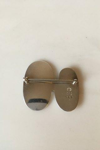 Georg Jensen Sterling Sølv Broche No 357 af Ibe Dahlquist 1970-erne - Danam Antik