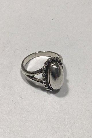 Georg Jensen Sterling Sølv Ring No 9 med Sølvsten - Danam Antik